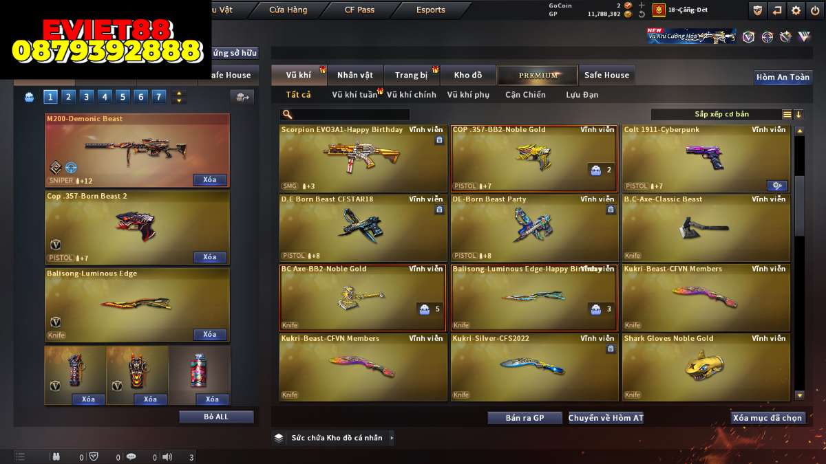 shop acc cf uy tin gia re